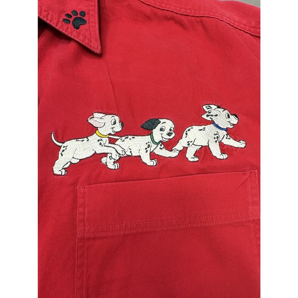THE DISNEY CATALOG Women’s Size 2XL Vintage 101 Dalmations Embroidered Red Shirt - Picture 4 of 9